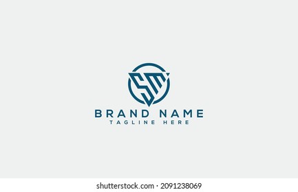 SM s m letra creativa icono moderno MS diseño de logotipo artístico único