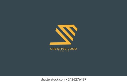 SM SE VE Abstract initial monogram letter alphabet logo design