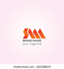 SM vector logo design, SW Creative logo design