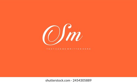 SM_Boda Logo Monograma - Vector de ilustraciones