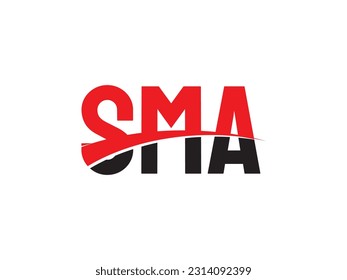 Letra SMA Ilustración del vector de diseño del logotipo inicial