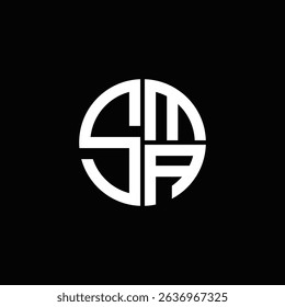 SMA logo SMA icon SMA monogram SMA letter minimalist Circle flat Unique modern abstract logo design.
