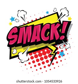 Smack! Comic Speech Bubble, Cartoon. art and illustration vector file.