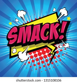 Smack! Comic Speech Bubble, Cartoon. art and illustration vector file.