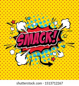 Smack! Comic Speech Bubble, Cartoon. art and illustration vector file.