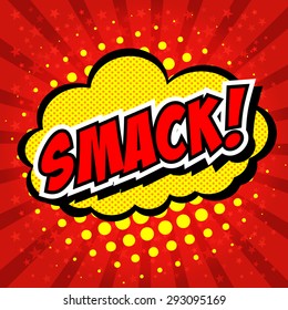 Smack! Comic Speech Bubble, Cartoon.