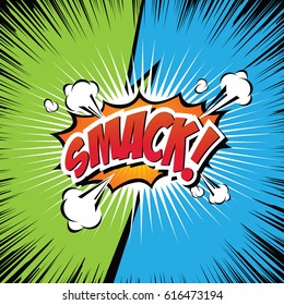 Smack! Comic Speech Bubble, Cartoon. art and illustration vector file.