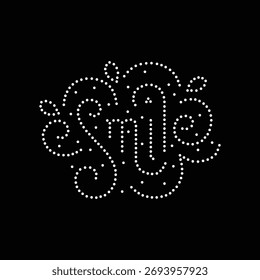 Smail Rhinestone design, Text stone deisgn, Casual Rhinestone Template