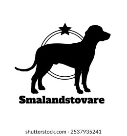 Smalandstovare dog silhouette,  dog, dog breeds, logo, vector, silhouette, logo design, animal, illustration, icon, sign, design, black,  symbol, pet