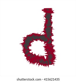 small abstract font color d compatible with abstract font color A-Z and can to do many thing on web design or website.