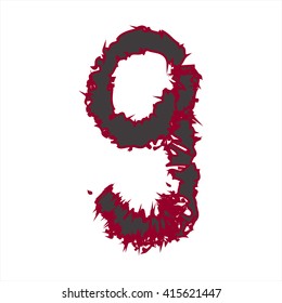 small abstract font color g compatible with abstract font color A-Z and can to do many thing on web design or website.