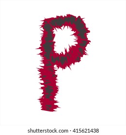 small abstract font color p compatible with abstract font color A-Z and can to do many thing on web design or website.