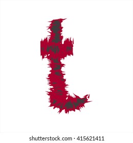 small abstract font color t compatible with abstract font color A-Z and can to do many thing on web design or website.