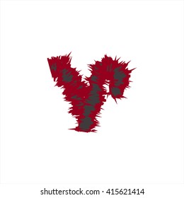 small abstract font color v compatible with abstract font color A-Z and can to do many thing on web design or website.