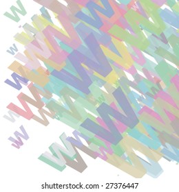 Small abstract letter w
