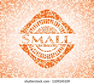  Small abstract orange mosaic emblem