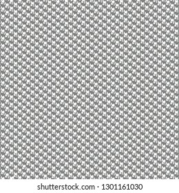 Small abstract shapes arranged in oblique rows. Monochrome pattern for cotton or wool fabrics. Vector illustration. 
