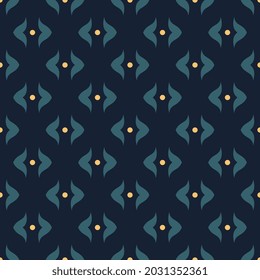 Small abstract shapes common geometric motif pattern continuois minimal background. Modern fabric design textile swatch, ladies dress, man shirt, fashion garment all over print block.