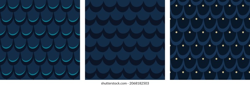 Pequeñas formas abstractas con un motivo geométrico común, un patrón básico de fondo mínimo continuo. Nave textil de diseño moderno.