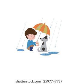 A small act of kindness: get under my umbrella.