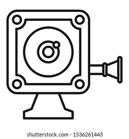 Small action camera icon. Outline small action camera vector icon for web design isolated on white background