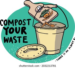 Small Acts Create Huge Impact. Compost your waste is one of list to do for climate change.