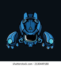 Small ai robot icon illustration