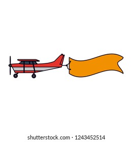 Small airplane with banner