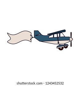 Small airplane with banner