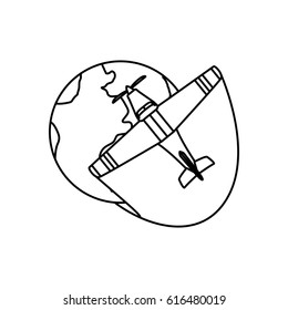 Small airplane isolated