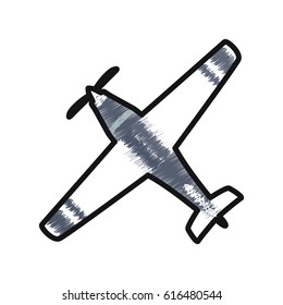 Small airplane isolated