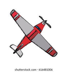 Small airplane isolated