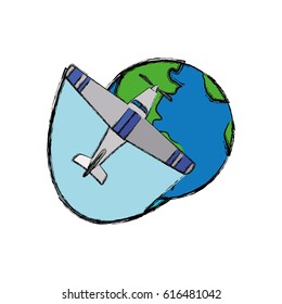 Small airplane isolated