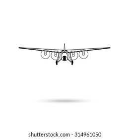 Small airplane symbol vector illustration eps 10