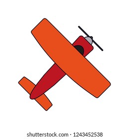 Small airplane topview