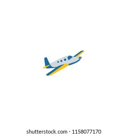 Small Airplane Vector Flat Icon