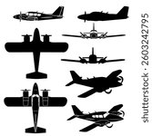 Small airplane vector graphic design for laser and vinyl projects