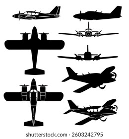 Small airplane vector graphic design for laser and vinyl projects