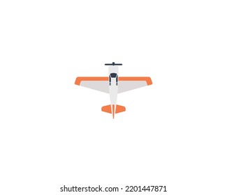 Small Airplane Vector Isolated Emoji Icon. Small Airplane Emoticon