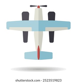 Small amphibian seaplane, plane vector isolated icon. Graph symbol for travel and tourism web site and apps design, logo, app, UI