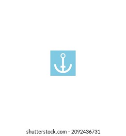 Small anchor icon on white background