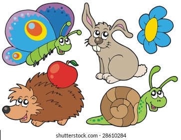 Small animals collection 7 - vector illustration.