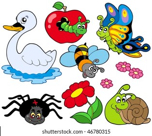 Small animals collection 9 - vector illustration.