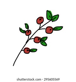 Small apple, vector illustration