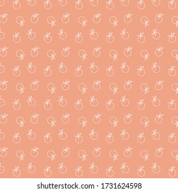 small apricot cute line pattern.