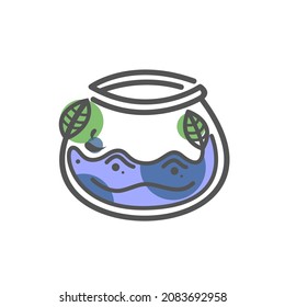 Small Aquarium Design Vector Logo