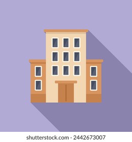 Small area building icon flat vector. Real estate company. Home apartment