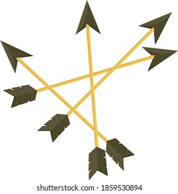 Small arrows, illustration, vector on white background