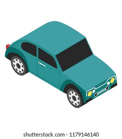 
Small automobile microcar flat icon design 
