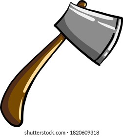 Kleine Axt, Illustration, Vektorgrafik auf weißem Hintergrund